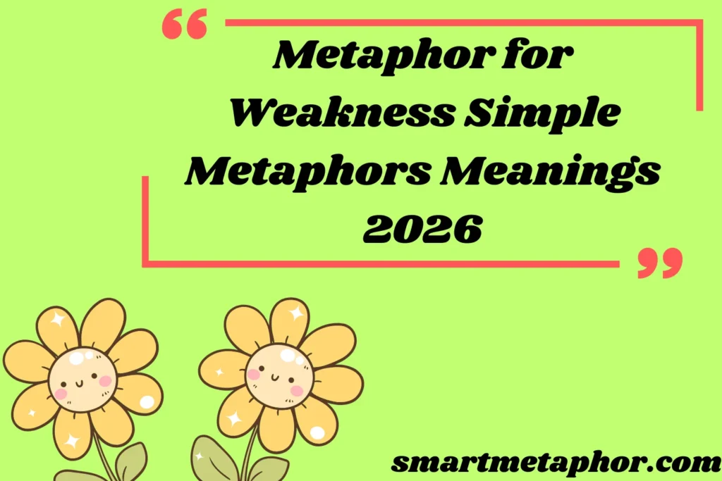 Metaphor for Weakness Simple Metaphors Meanings
