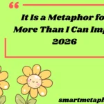 it is a metaphor for more than i can imply